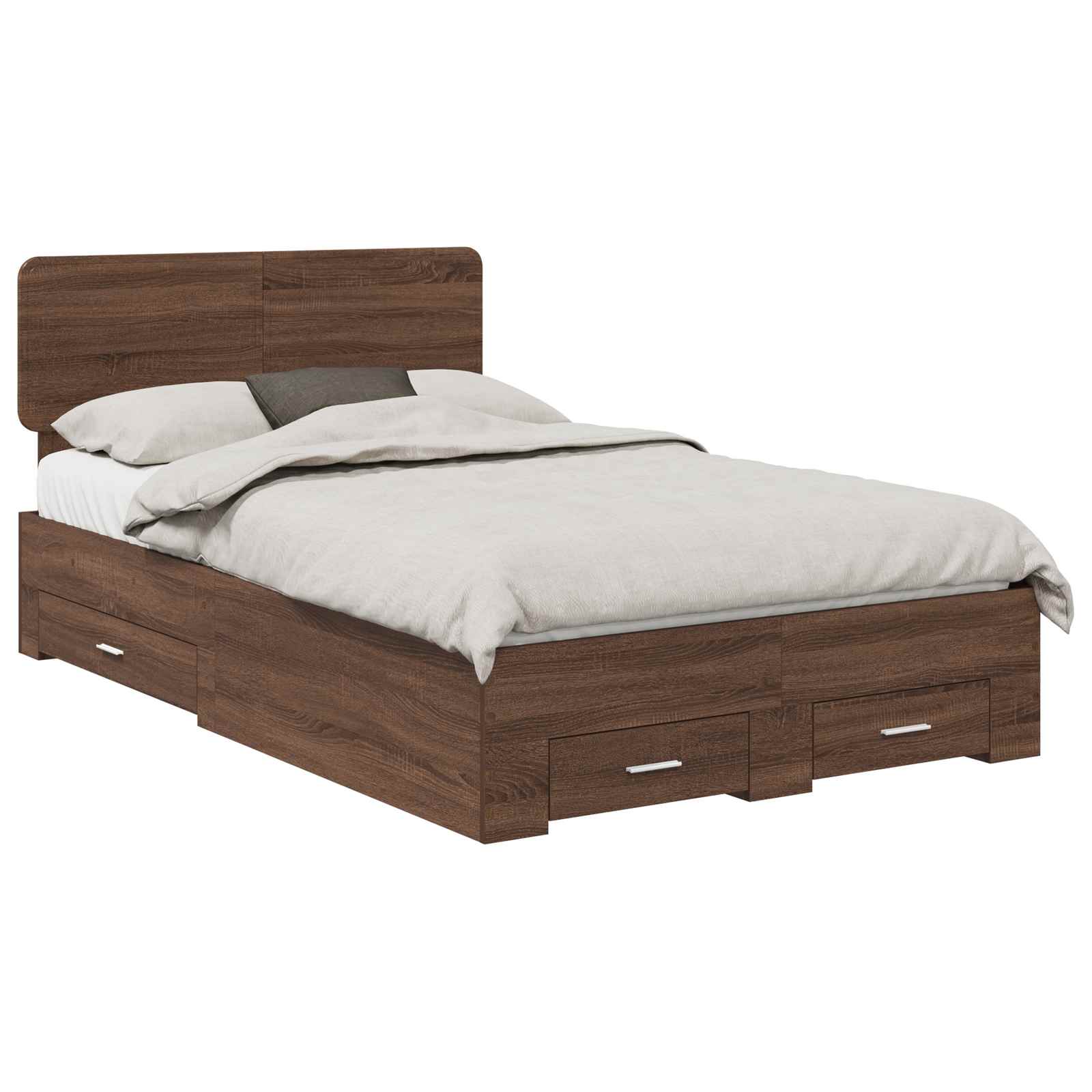 vidaXL Bettrahmen mit Kopfteil Weiß 200 x 200 cm Holzwerkstoff