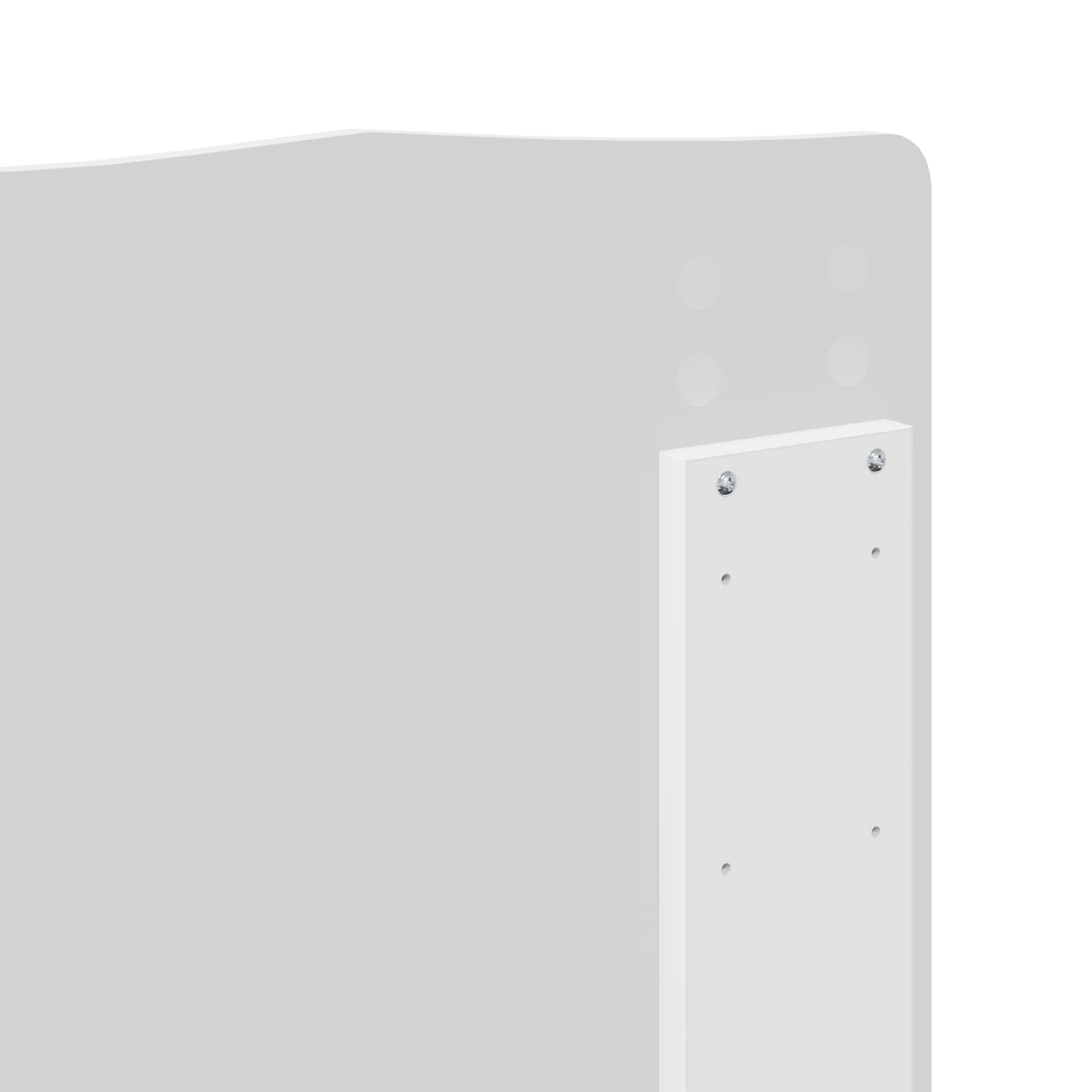 vidaXL Bettrahmen mit Kopfteil Weiß 200 x 200 cm Holzwerkstoff