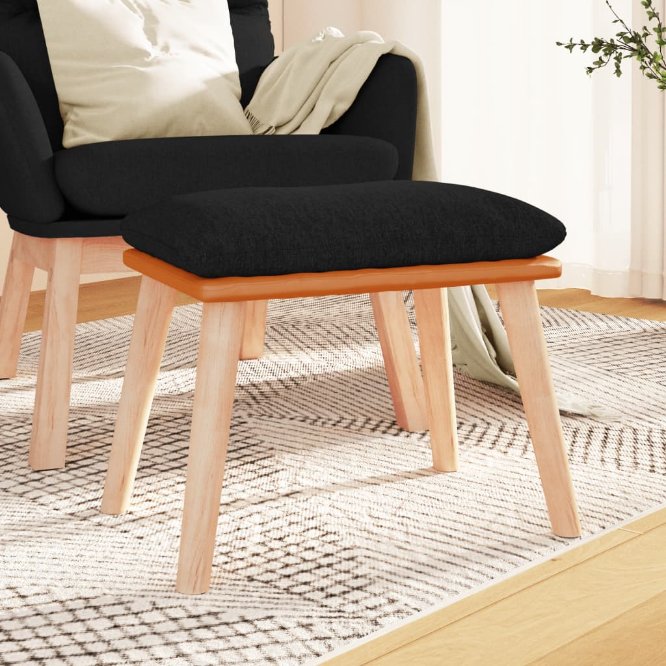 vidaXL Fußhocker Dunkelgrau 45x29,5x35 cm Stoff und Kunstleder