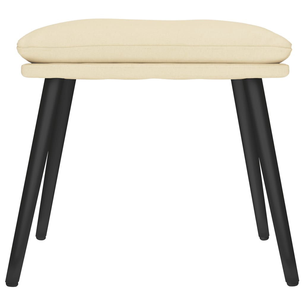 vidaXL Fußhocker Creme 45x29,5x35 cm Stoff