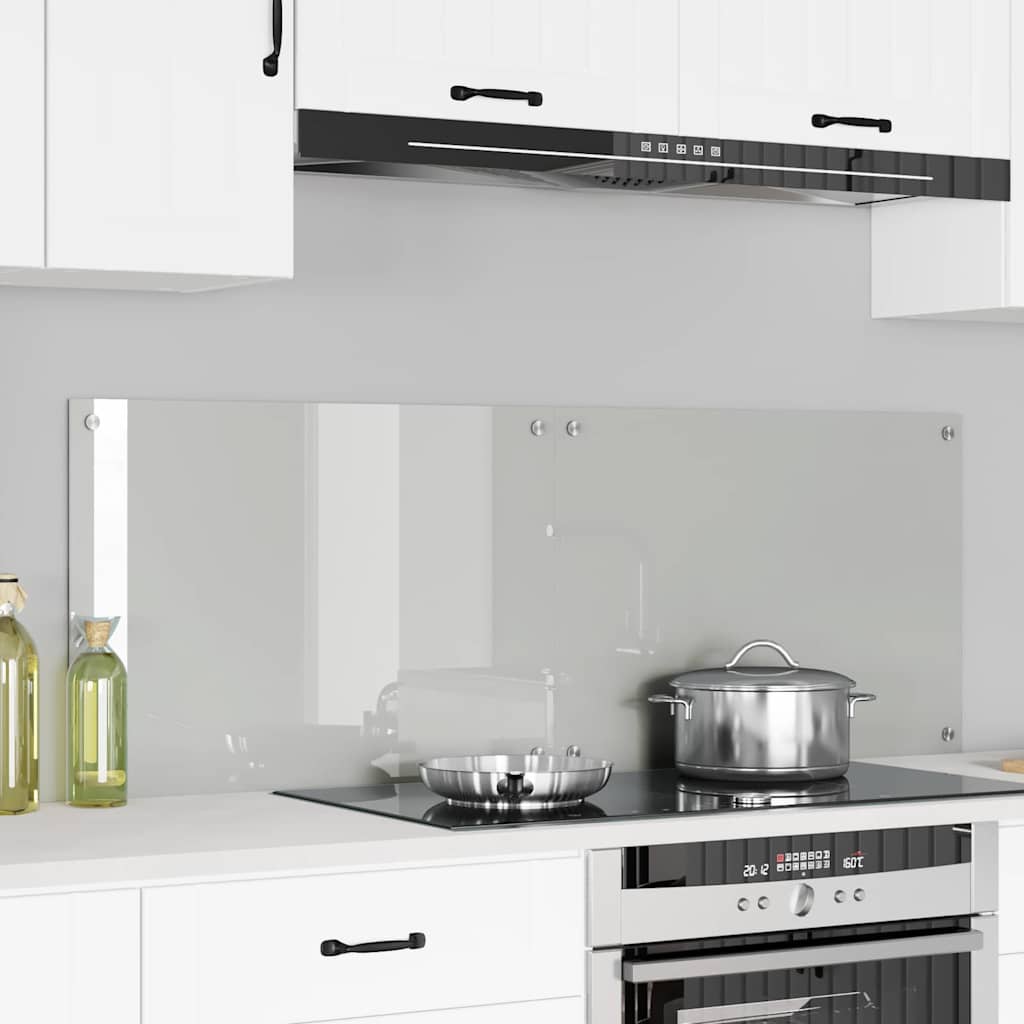 vidaXL Küchenrückwand 2 pcs Weiß 70 x 40 cm Gehärtetes Glas