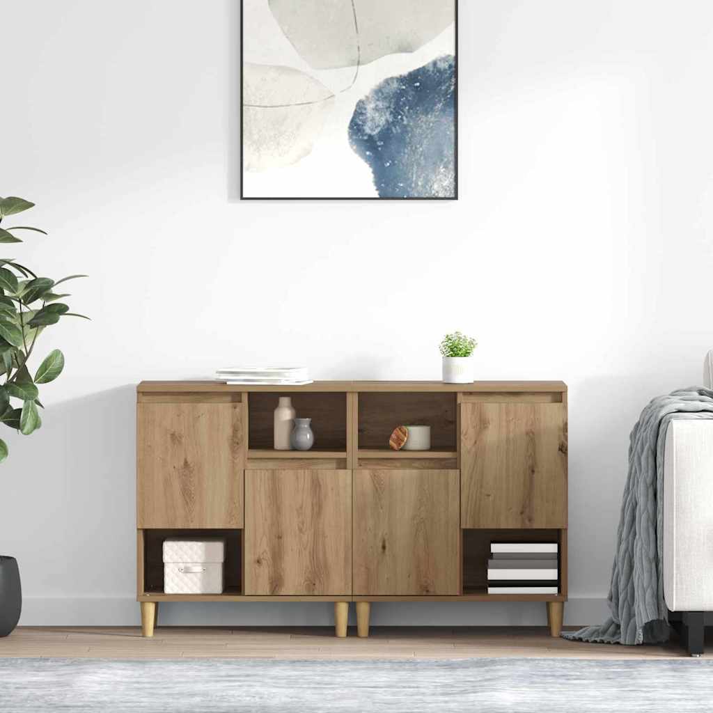 vidaXL Sideboards 2 Stk. Weiß 60x35x70 cm Holzwerkstoff