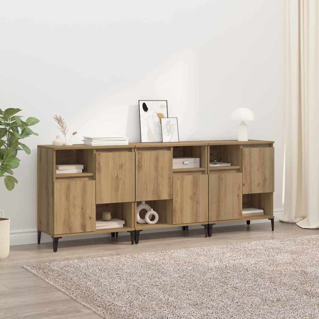 vidaXL Sideboards 2 Stk. Weiß 60x35x70 cm Holzwerkstoff