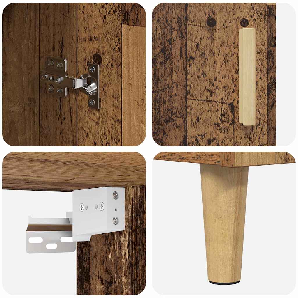 vidaXL Highboard Altholz 69,5 x 32,5 x 180 cm Holzwerkstoff