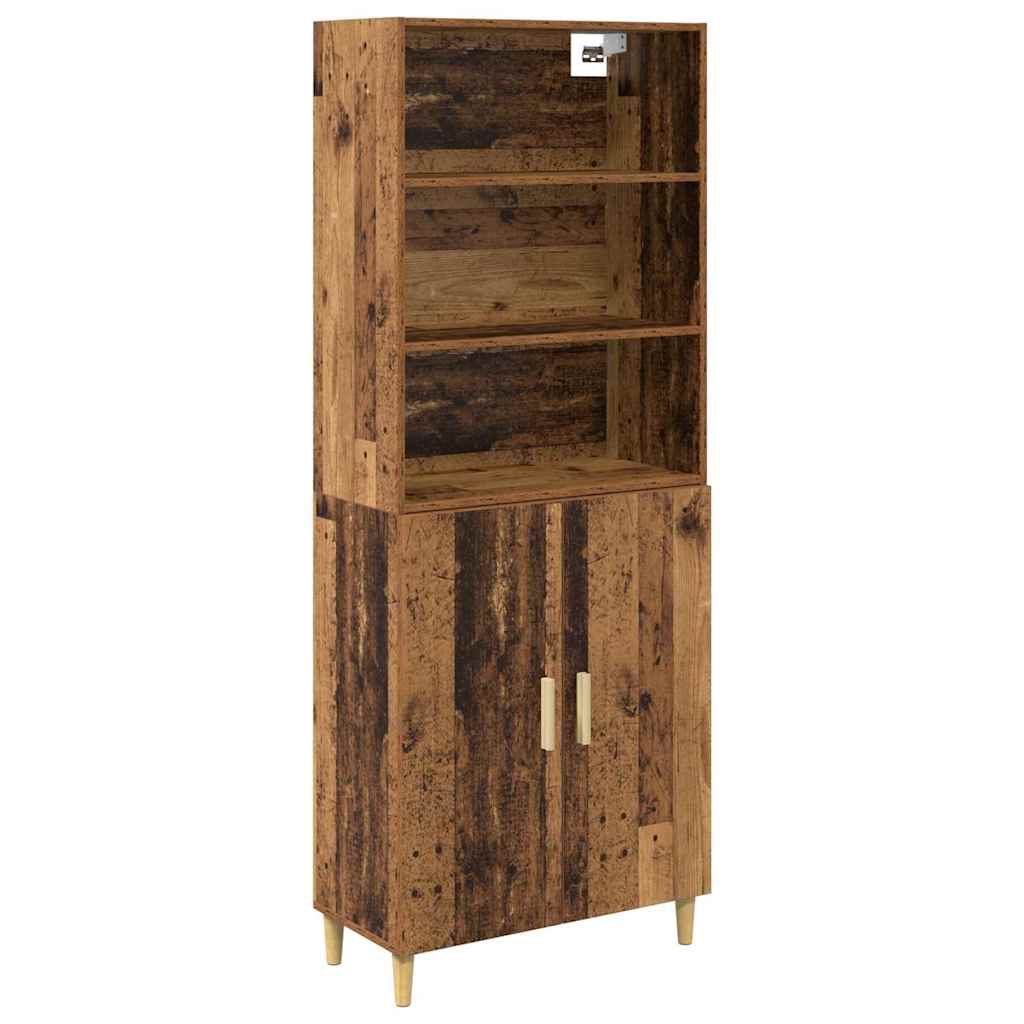 vidaXL Highboard Altholz 69,5 x 32,5 x 180 cm Holzwerkstoff