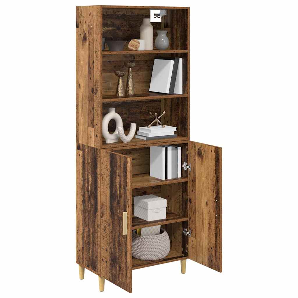 vidaXL Highboard Altholz 69,5 x 32,5 x 180 cm Holzwerkstoff