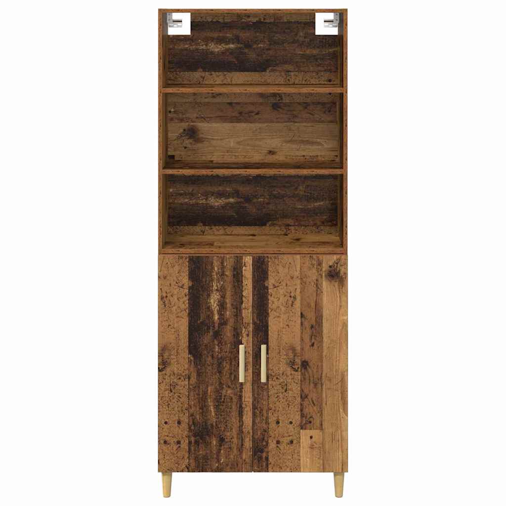 vidaXL Highboard Altholz 69,5 x 32,5 x 180 cm Holzwerkstoff