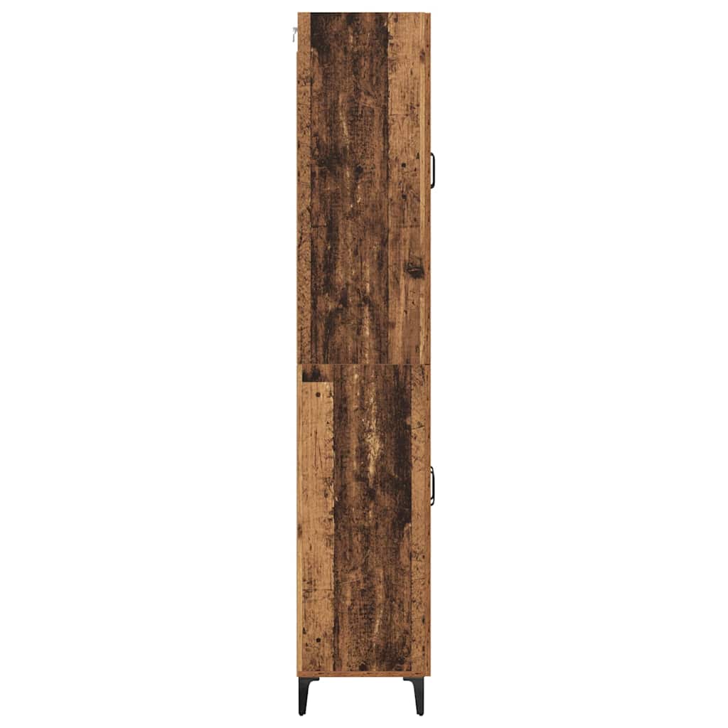 vidaXL Highboard Wandmontiert Altholz 69,5 x 34 x 180 cm Holzwerkstoff
