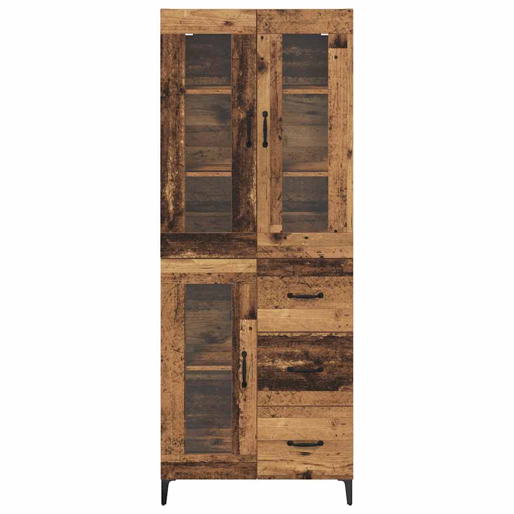 vidaXL Highboard Wandmontiert Altholz 69,5 x 34 x 180 cm Holzwerkstoff