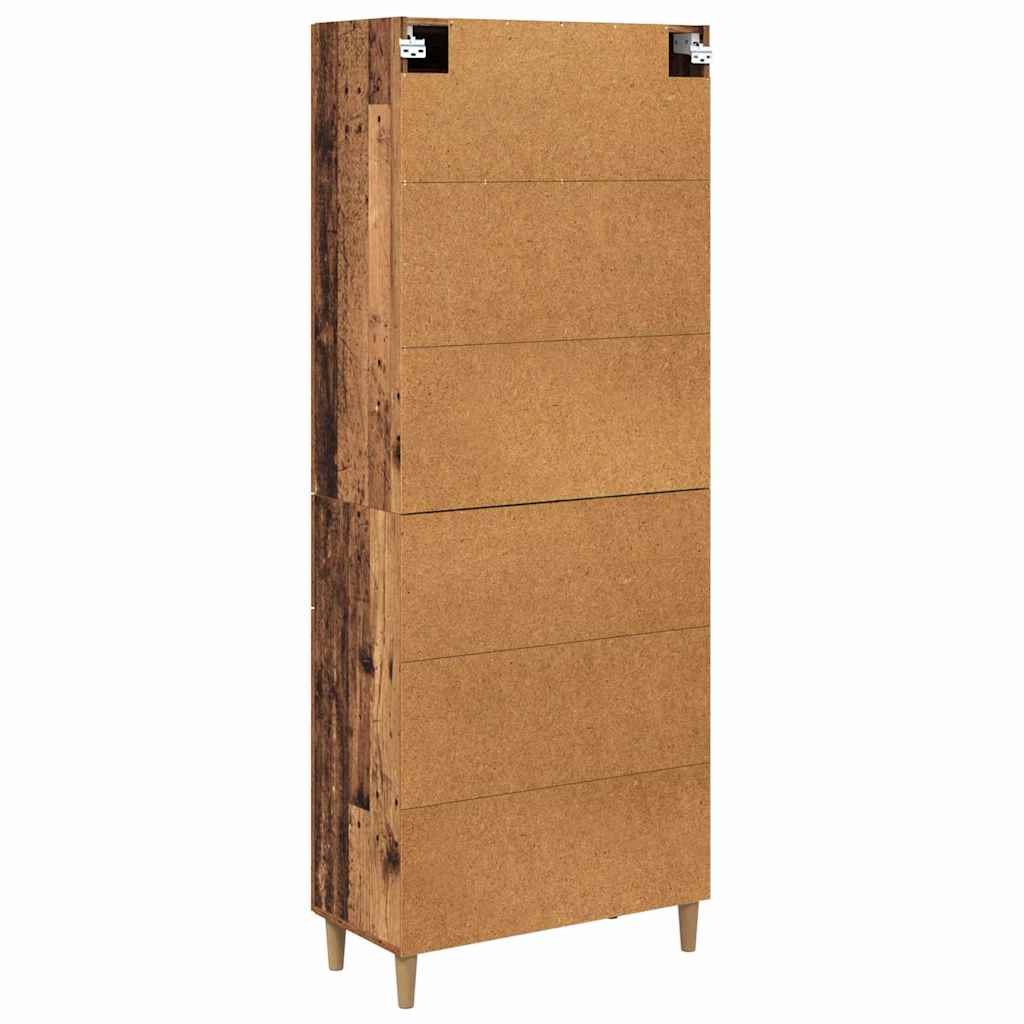 vidaXL Highboard Altholz 69,5 x 34 x 180 cm Holzwerkstoff