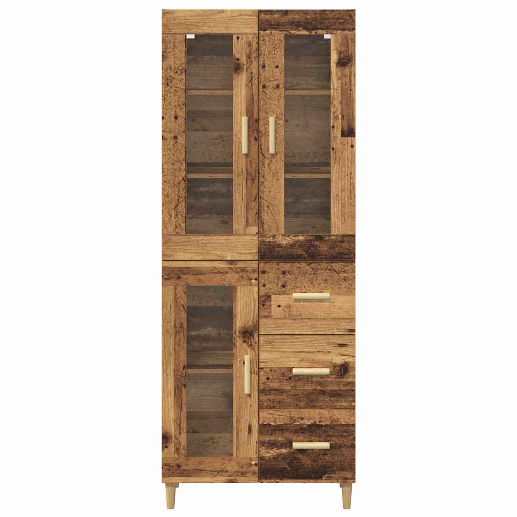 vidaXL Highboard Altholz 69,5 x 34 x 180 cm Holzwerkstoff