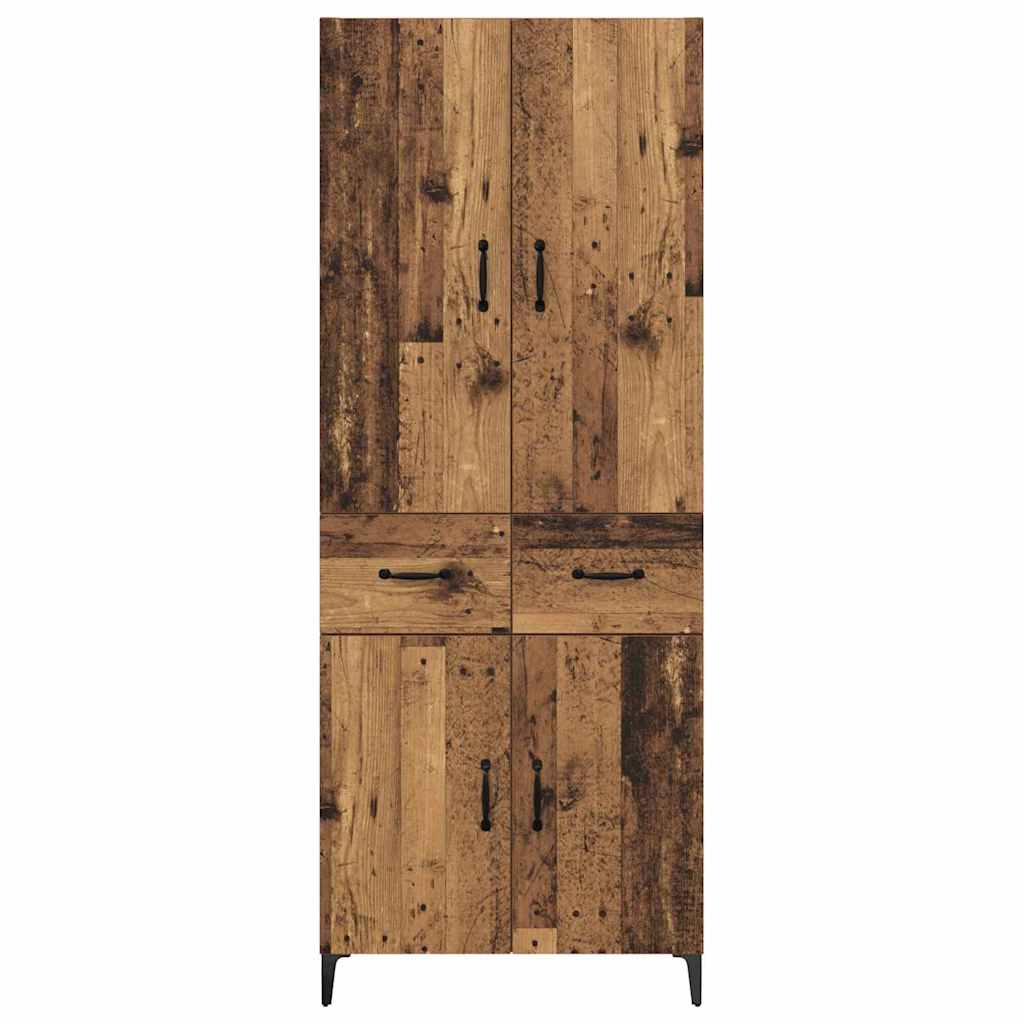 vidaXL Highboard Wandmontiert Altholz 69,5 x 34 x 180 cm Holzwerkstoff