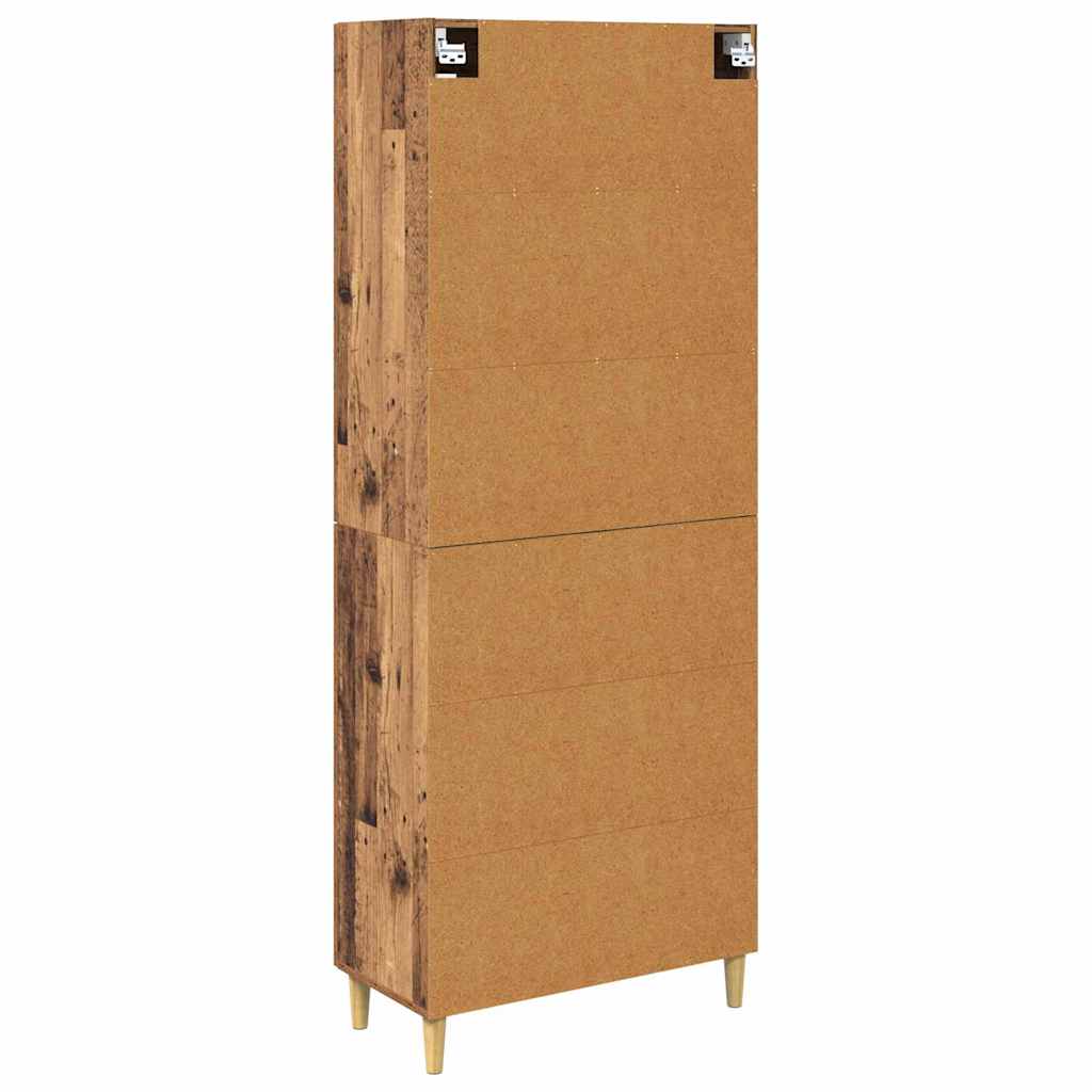 vidaXL Highboard Altholz 69,5 x 34 x 180 cm Holzwerkstoff