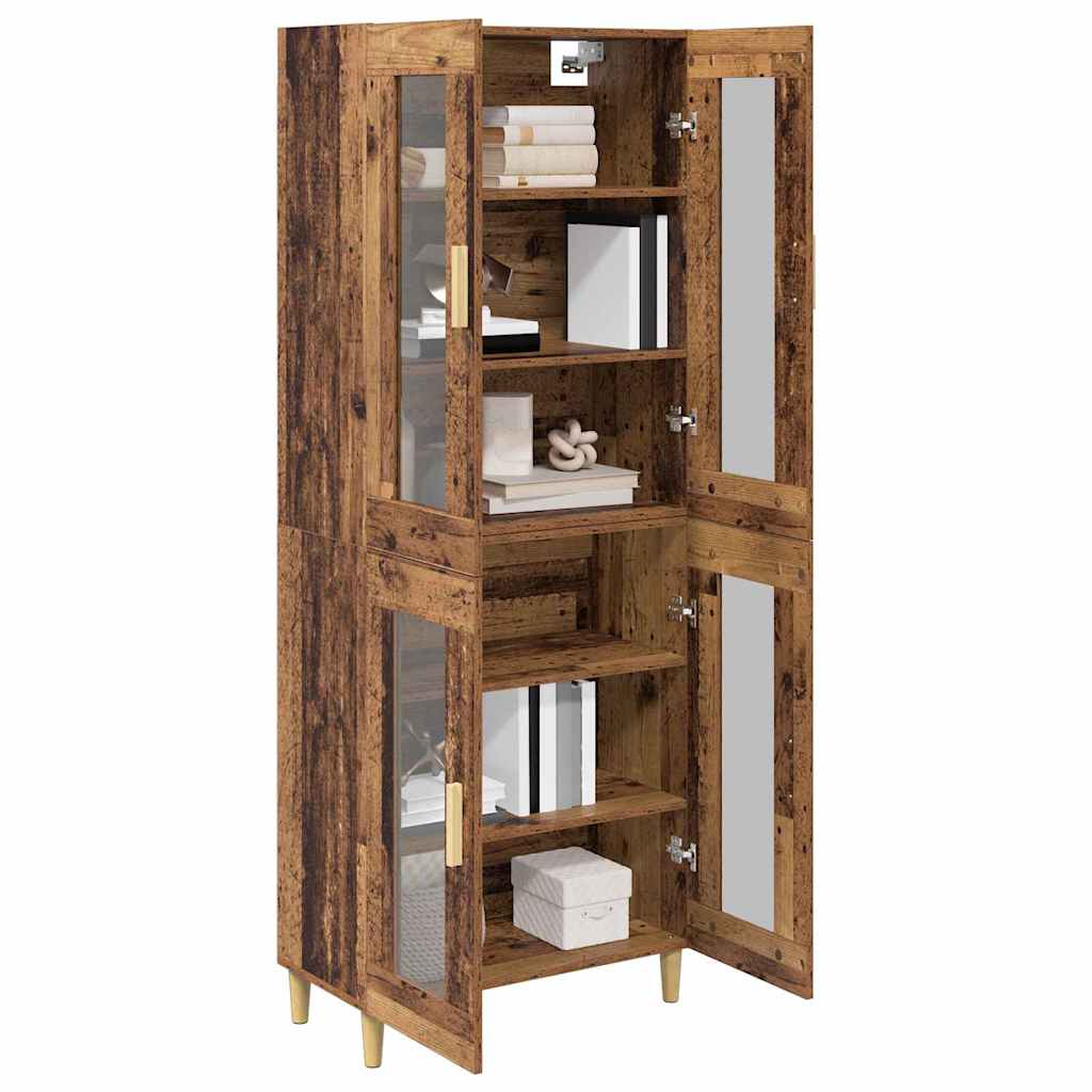 vidaXL Highboard Altholz 69,5 x 34 x 180 cm Holzwerkstoff