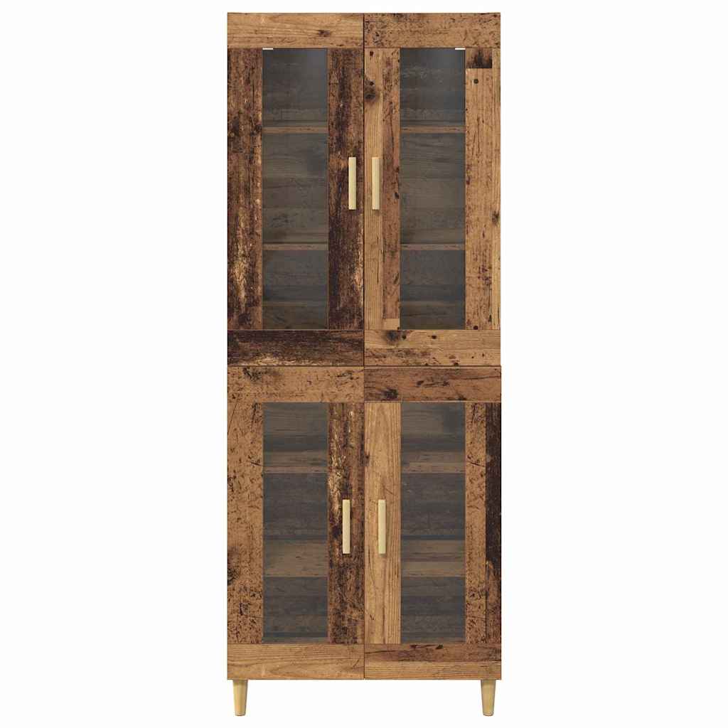 vidaXL Highboard Altholz 69,5 x 34 x 180 cm Holzwerkstoff
