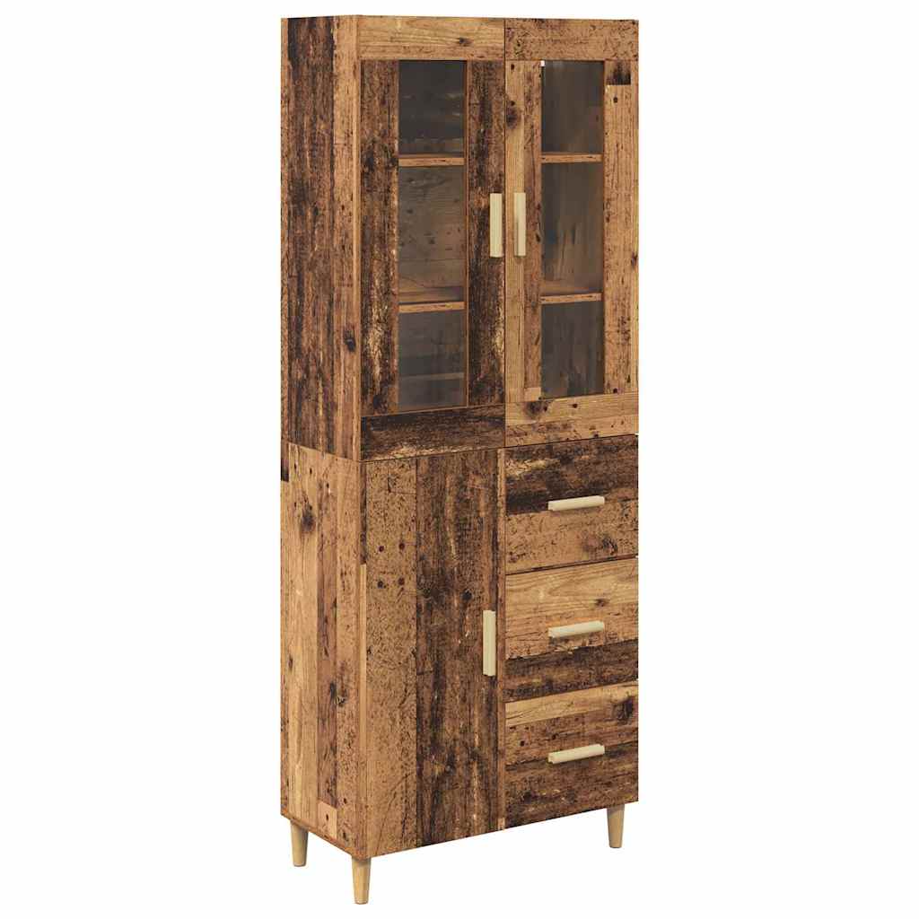 vidaXL Highboard Altholz 69,5 x 34 x 180 cm Holzwerkstoff