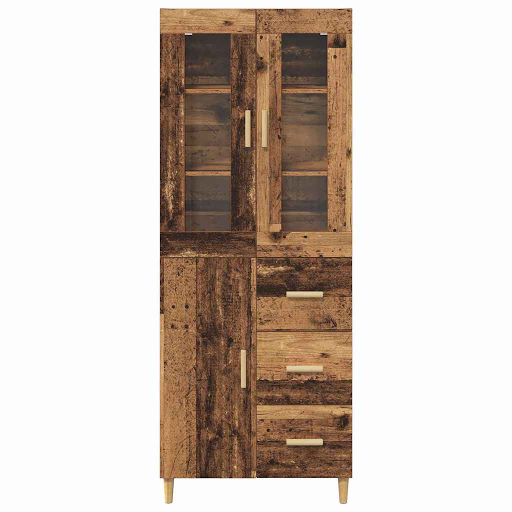 vidaXL Highboard Altholz 69,5 x 34 x 180 cm Holzwerkstoff