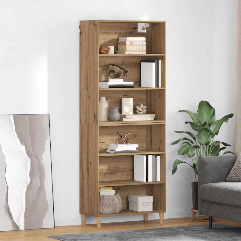 vidaXL Highboard Altholz 69,5 x 32,5 x 180 cm Holzwerkstoff