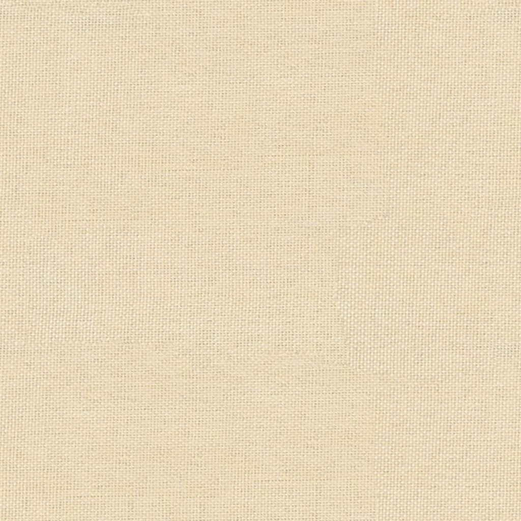 vidaXL Fußhocker Creme 60x60x36 cm Stoff und Kunstleder