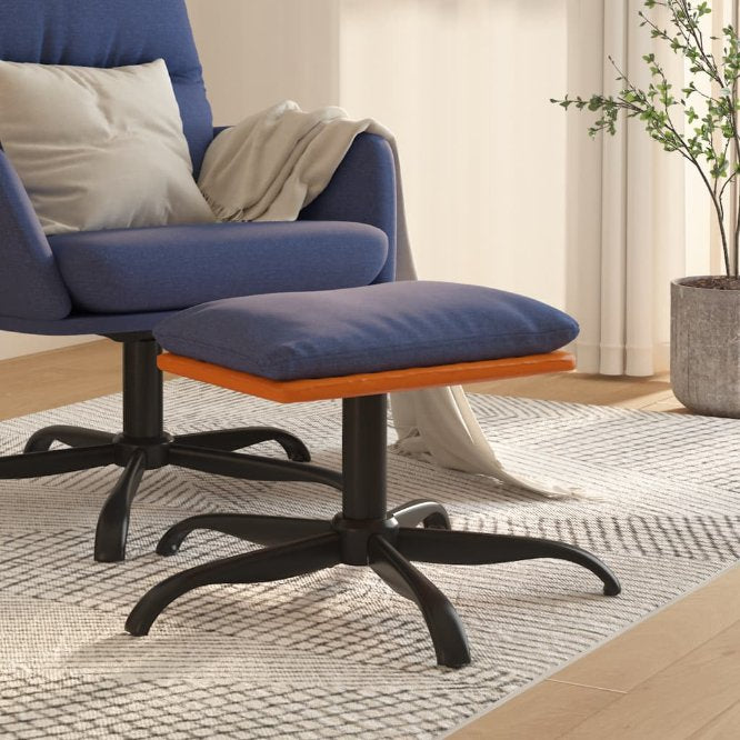 vidaXL Fußhocker Creme 60x60x36 cm Stoff und Kunstleder