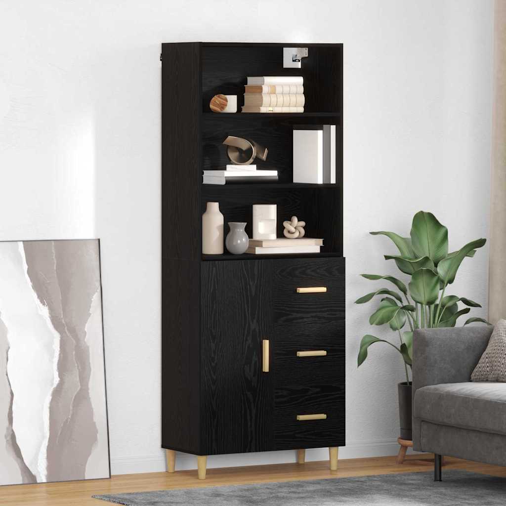 vidaXL Highboard Altholz 69,5 x 32,5 x 180 cm Holzwerkstoff