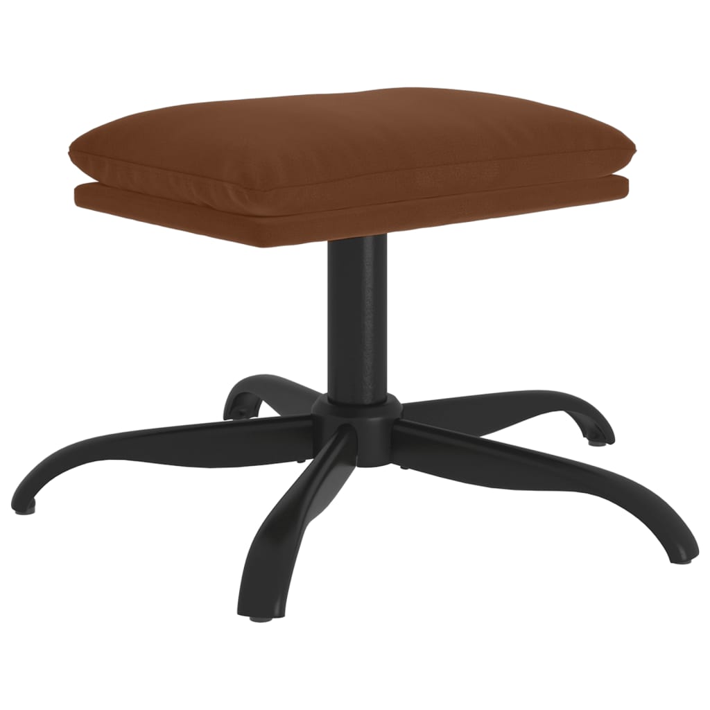 vidaXL Fußhocker Braun 60x60x36 cm Mikrofasergewebe