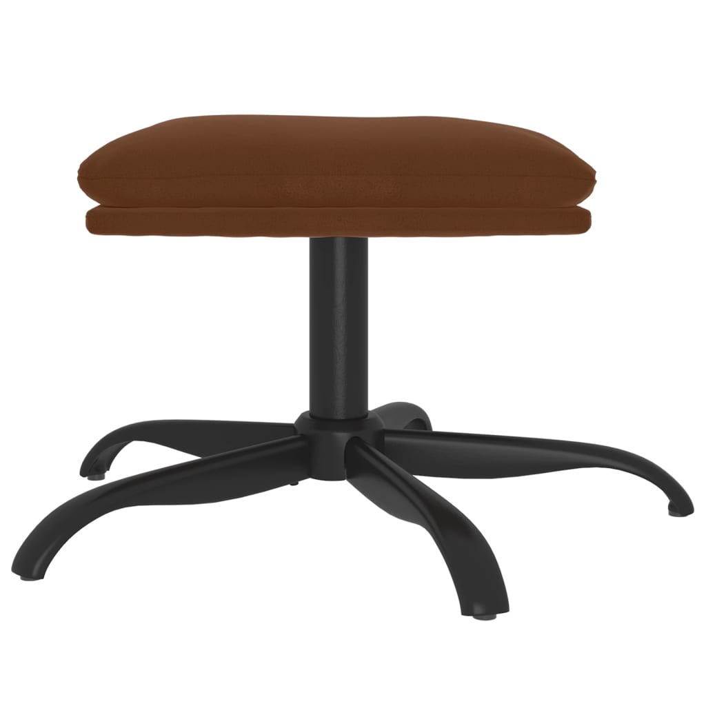 vidaXL Fußhocker Braun 60x60x36 cm Mikrofasergewebe