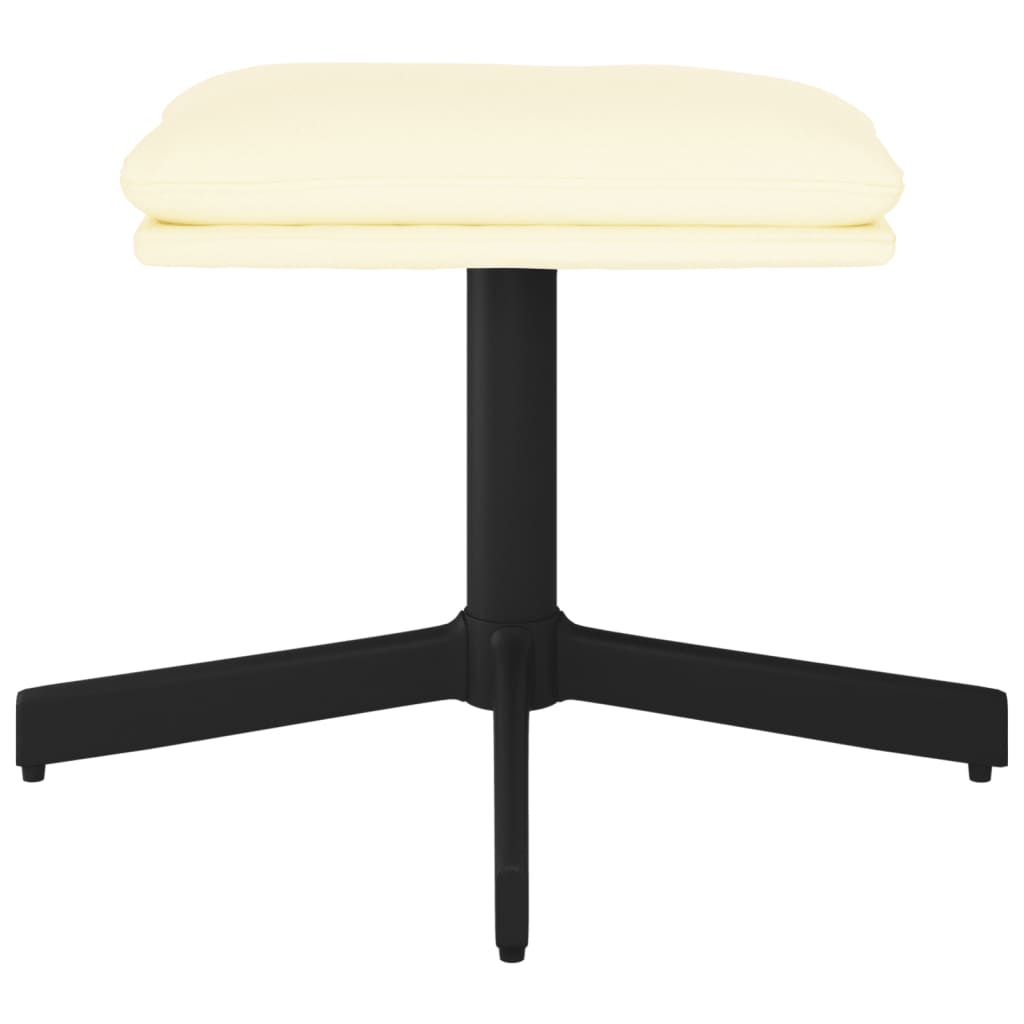 vidaXL Fußhocker Creme 60x60x36 cm Kunstleder