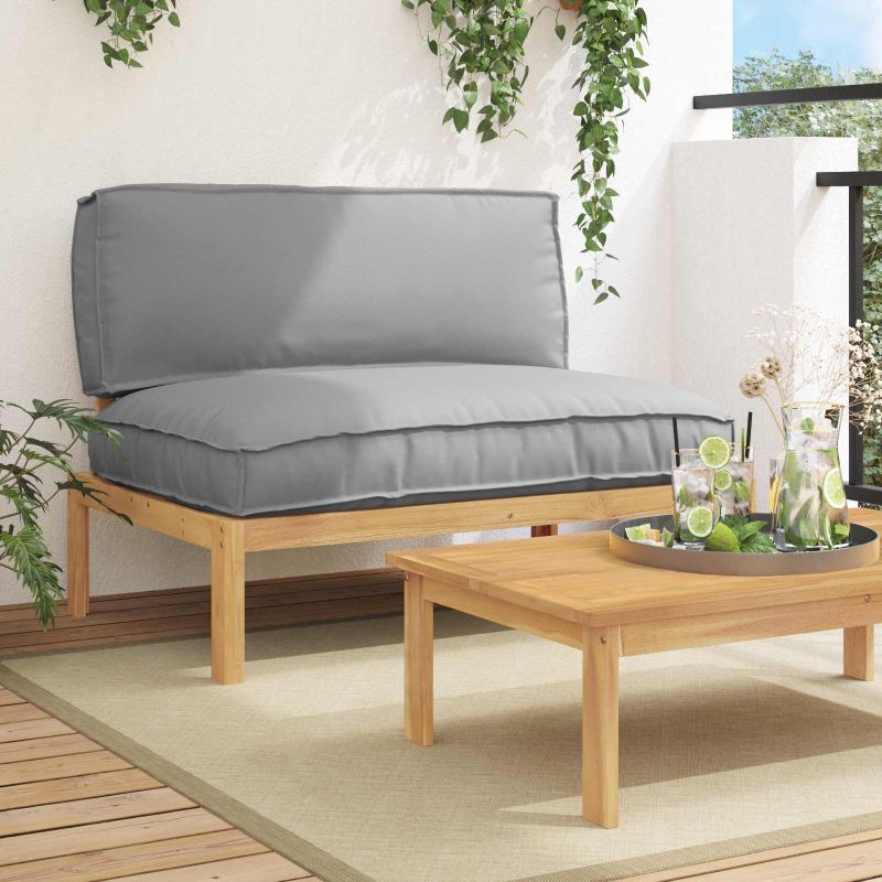 vidaXL Sofa Set Uni Anthrazit 131,5 x 92 x 69 cm Massivholz Akazie