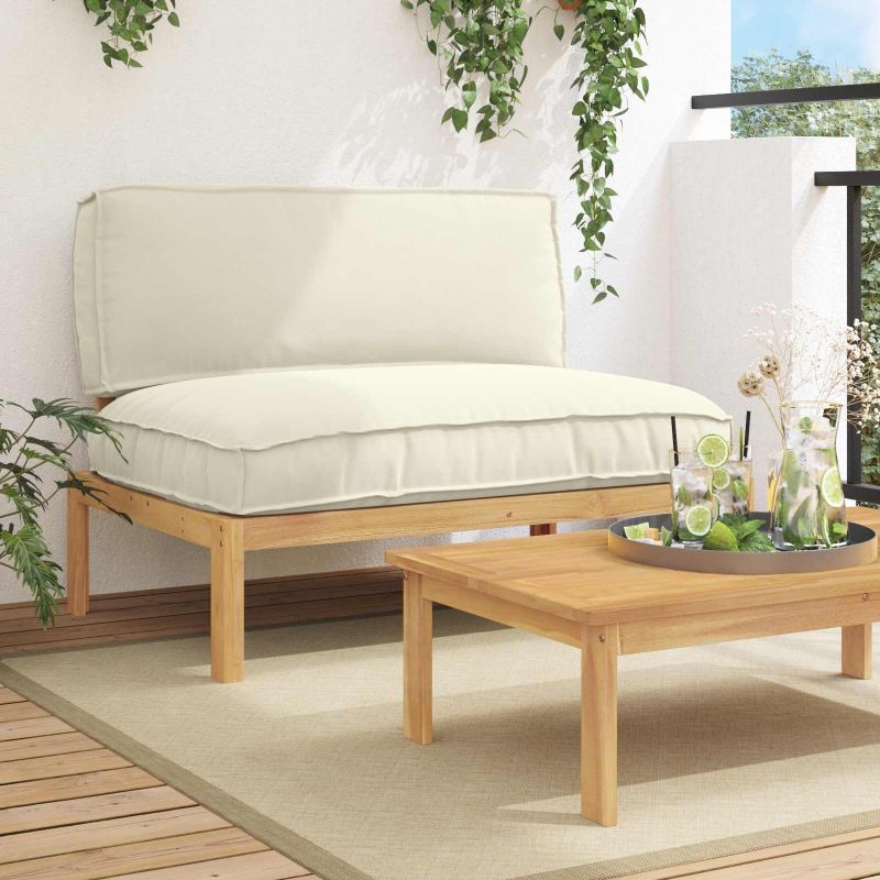 vidaXL Sofa Set Uni Anthrazit 131,5 x 92 x 69 cm Massivholz Akazie