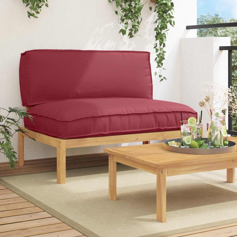 vidaXL Sofa Set Uni Anthrazit 131,5 x 92 x 69 cm Massivholz Akazie