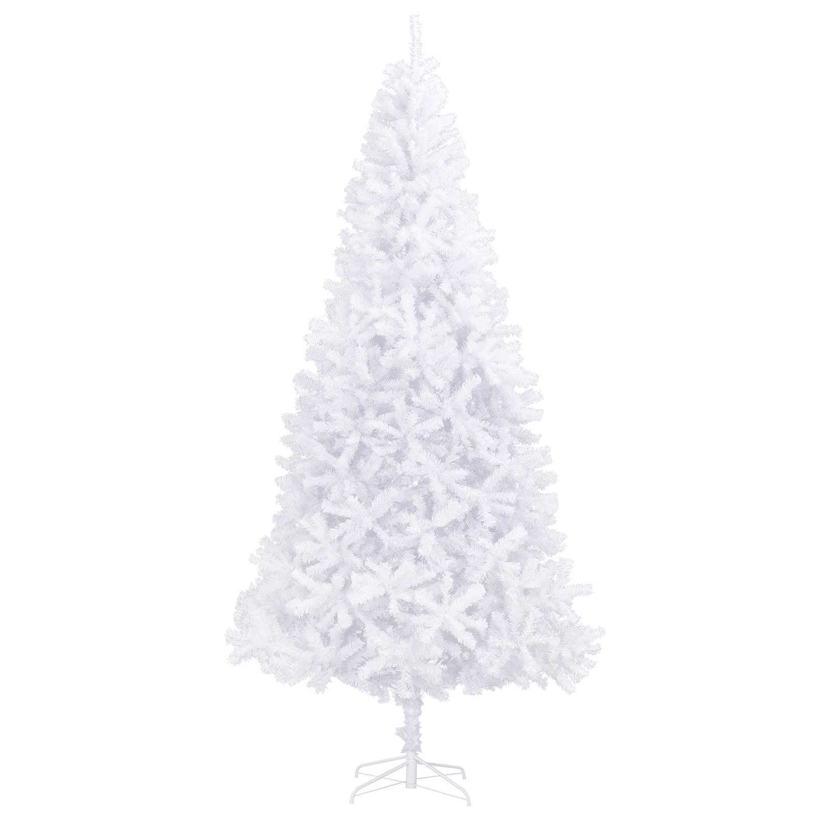 vidaXL Künstlicher Weihnachtsbaum Weiß 300 cm PVC und Stahl