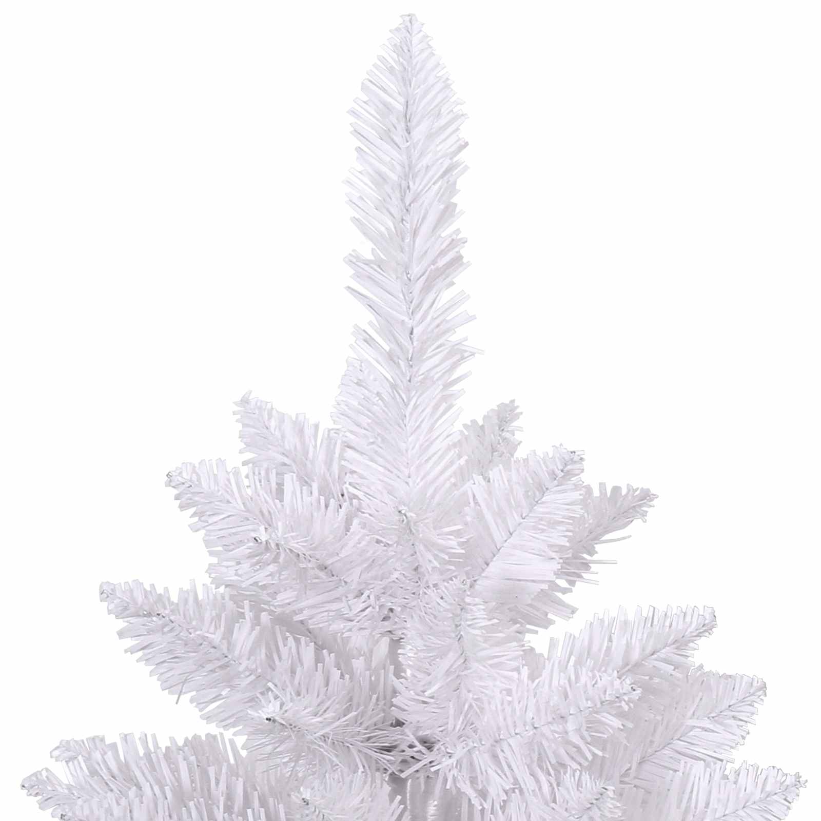 vidaXL Künstlicher klappbarer Weihnachtsbaum Weiß 180 cm PVC und Stahl
