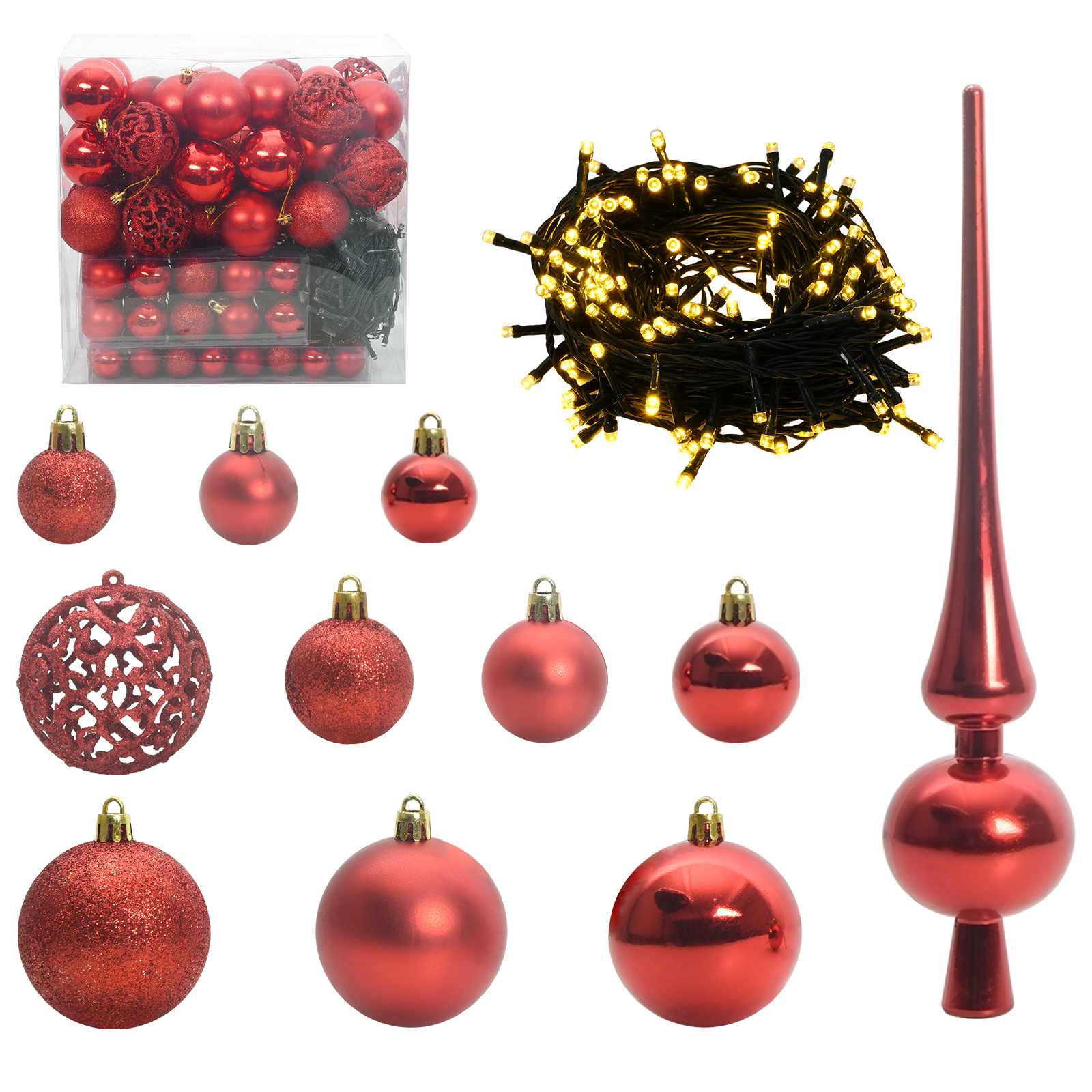 vidaXL Künstlicher klappbarer Weihnachtsbaum Weiß 180 cm PVC und Stahl