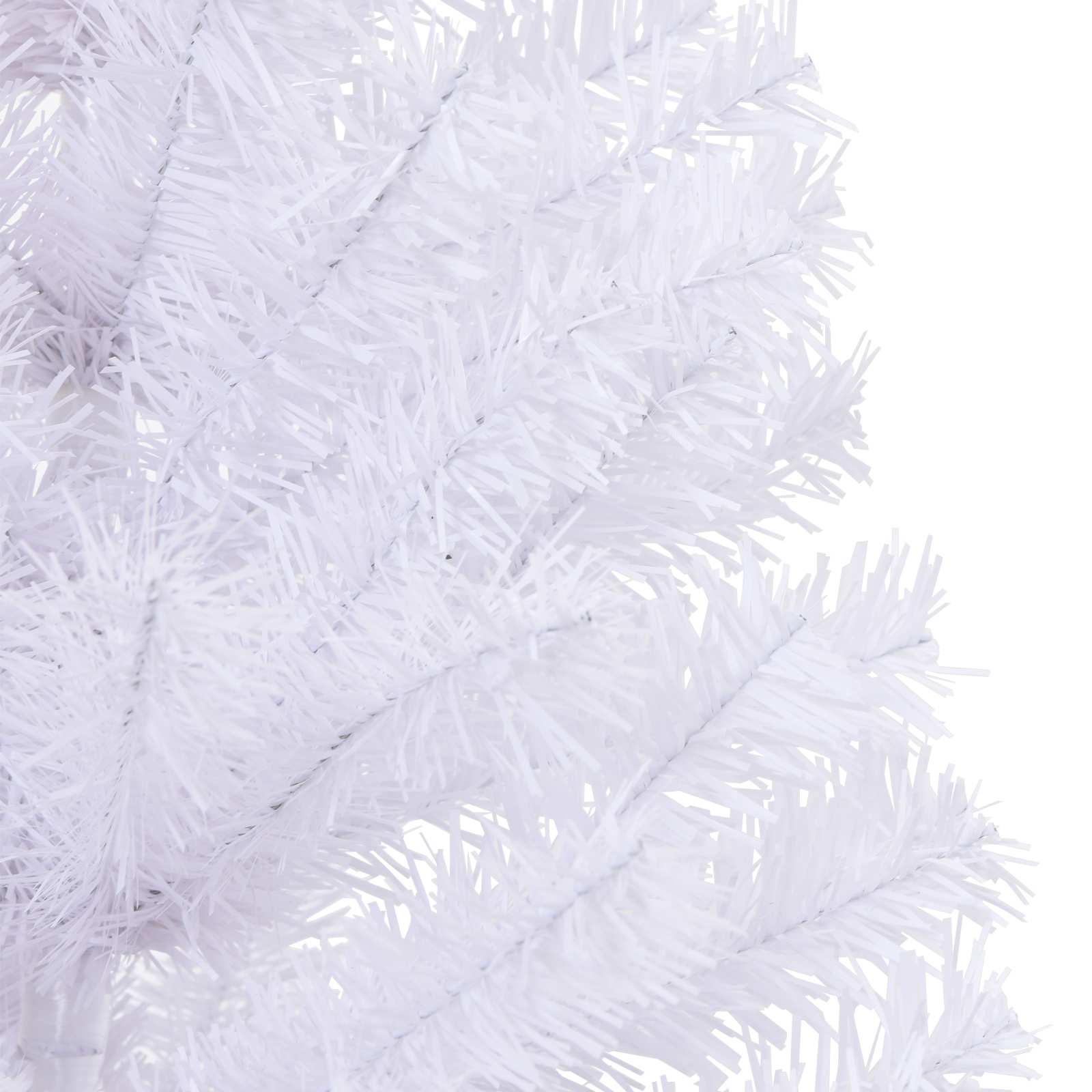 vidaXL Künstlicher Weihnachtsbaum Weiß 120 cm PVC und Stahl
