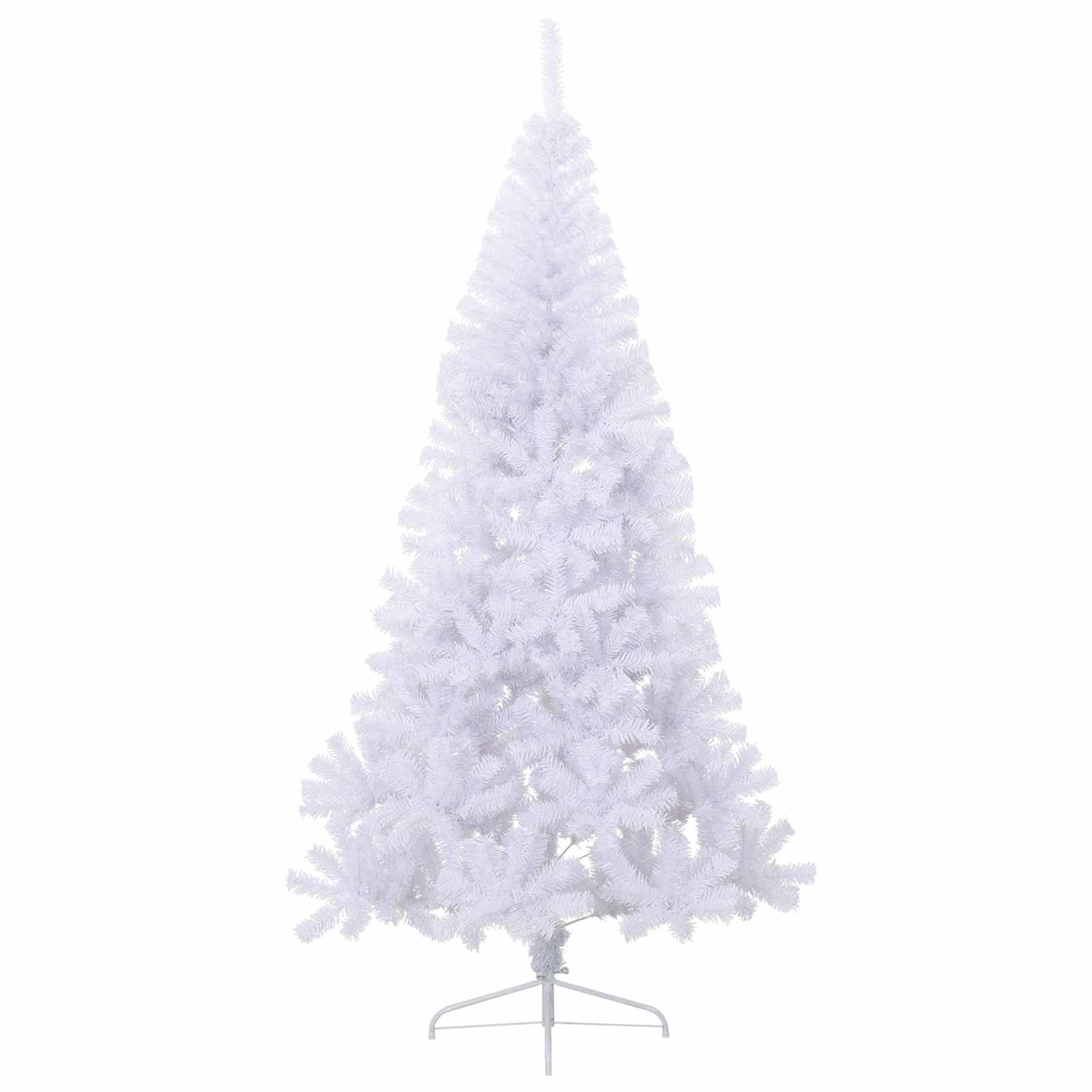 vidaXL Künstlicher Weihnachtsbaum Weiß 180 cm PVC und Stahl