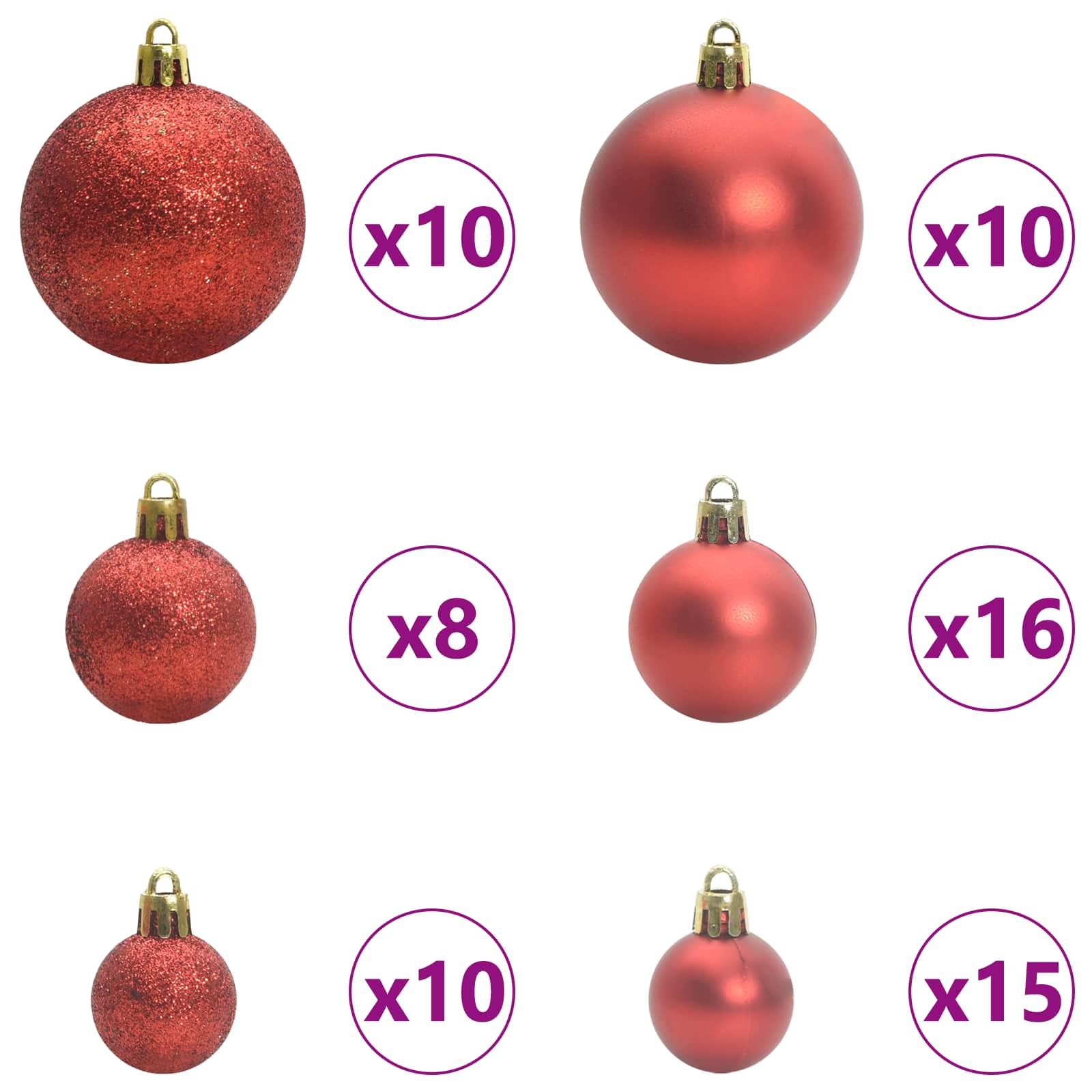 vidaXL Künstlicher Weihnachtsbaum Weiß 180 cm PVC und Stahl