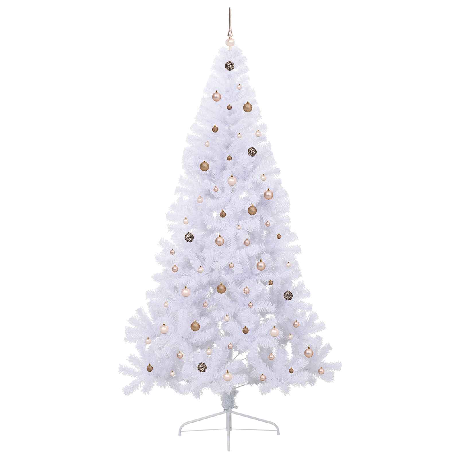 vidaXL Künstlicher Weihnachtsbaum Weiß 240 cm PVC und Stahl