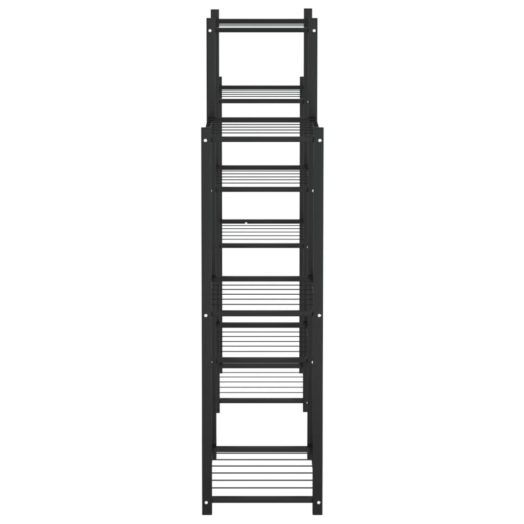 vidaXL Blumenständer 83x25x100 cm Schwarz Eisen