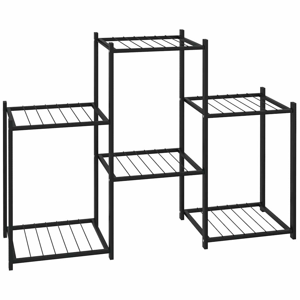 vidaXL Blumenständer 83x25x60 cm Schwarz Eisen