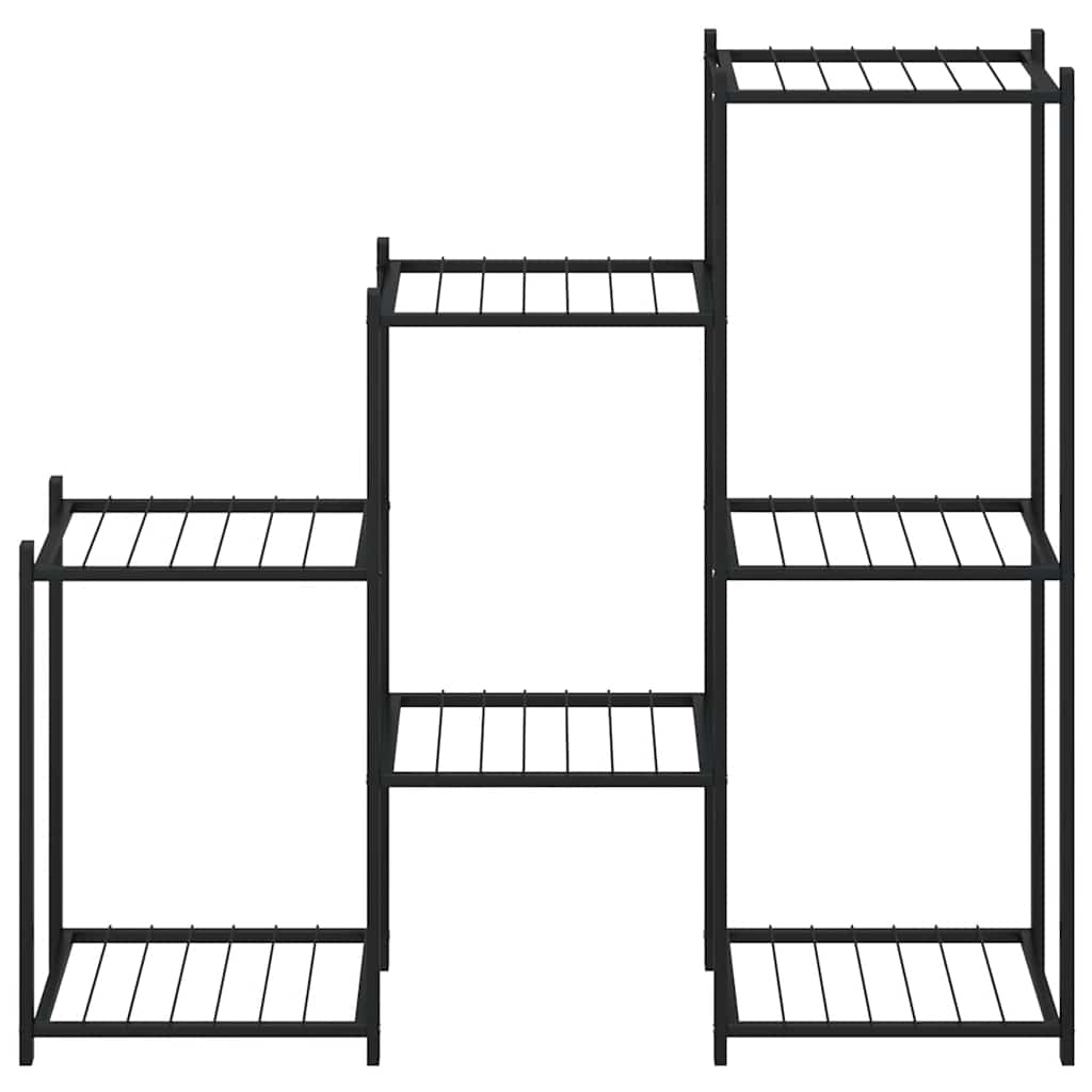 vidaXL Blumenständer 83x25x80 cm Schwarz Eisen