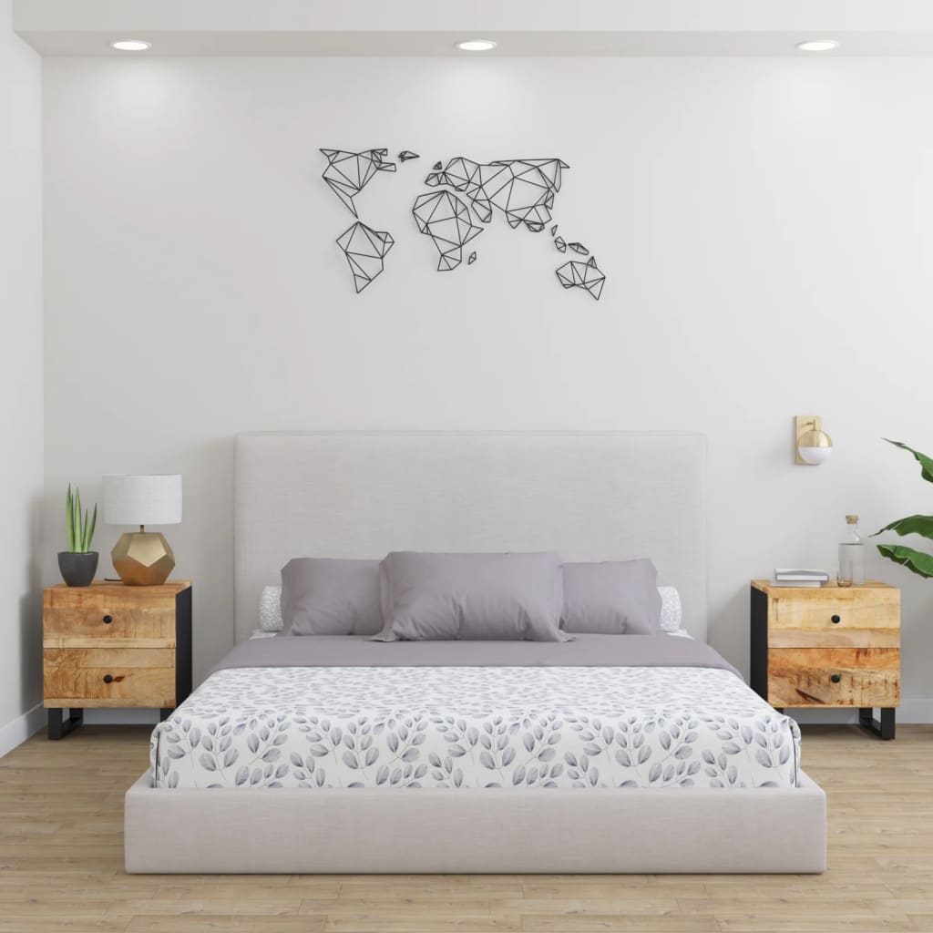 vidaXL Nachttisch 40x33x46 cm Massivholz Mango