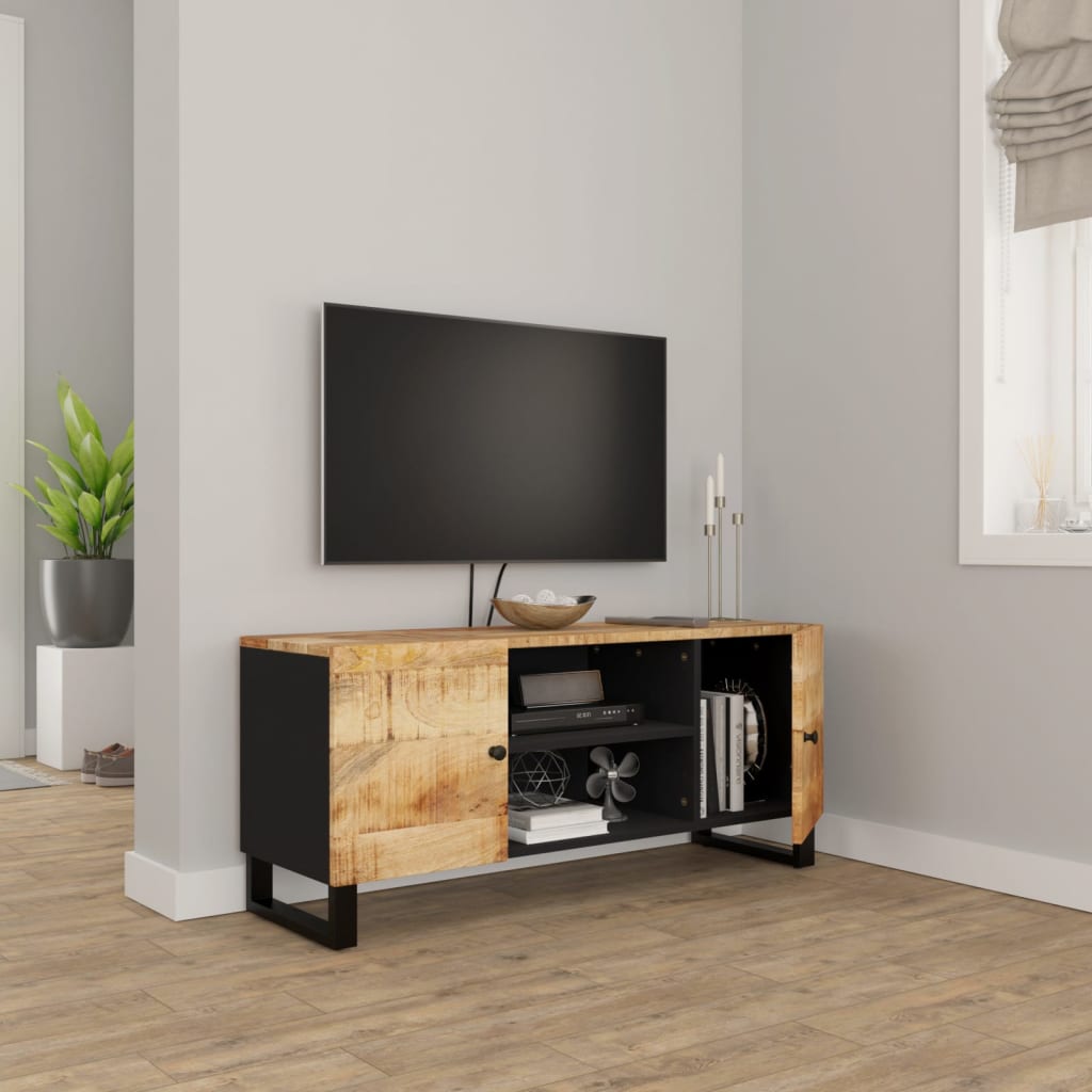 vidaXL TV-Schrank 105x33x46 cm Massivholz Mango