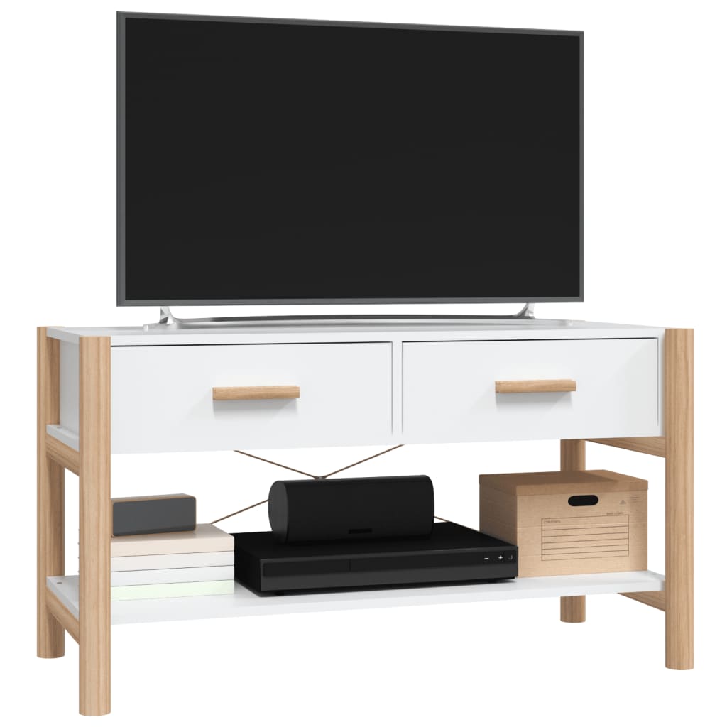 vidaXL TV-Schrank Weiß 82x38x45 cm Holzwerkstoff