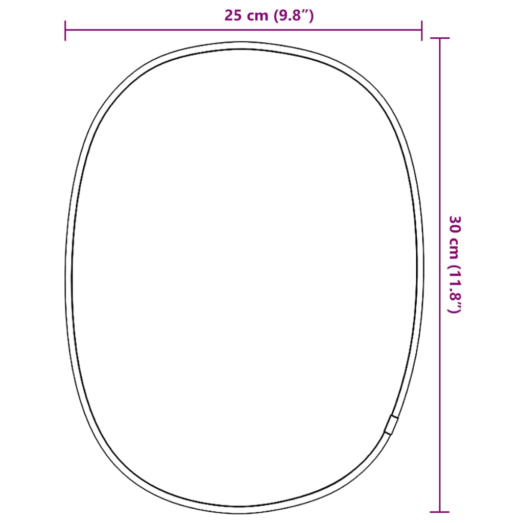 vidaXL Wandspiegel Silbern 30x25 cm