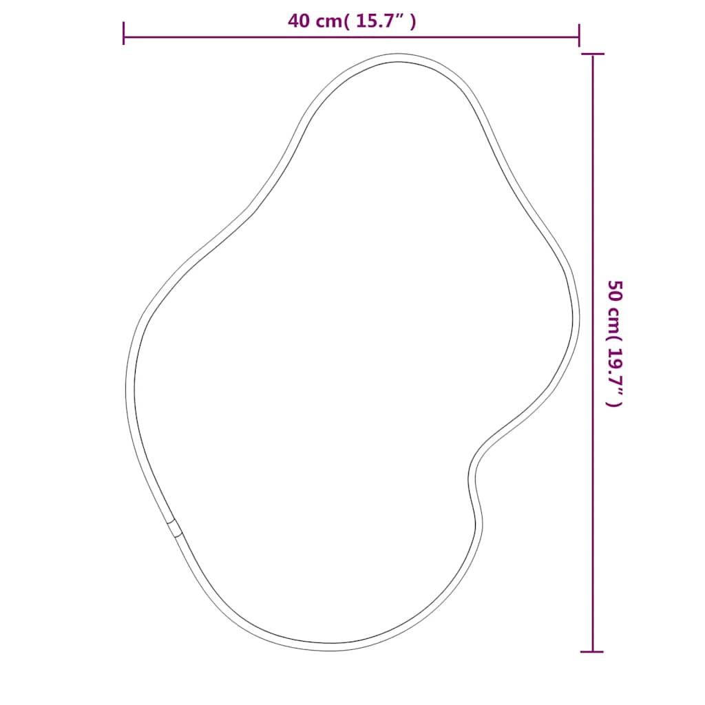 vidaXL Wandspiegel Silbern 50x40 cm