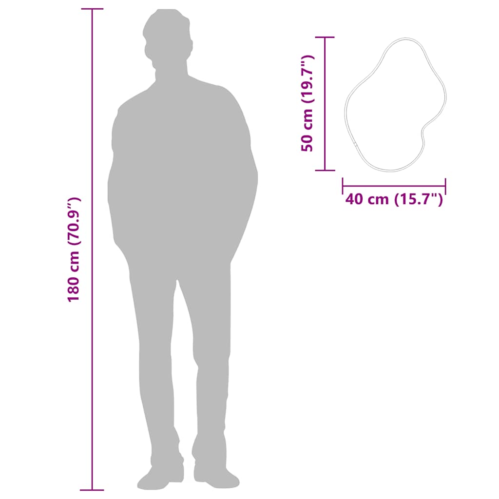 vidaXL Wandspiegel Silbern 50x40 cm