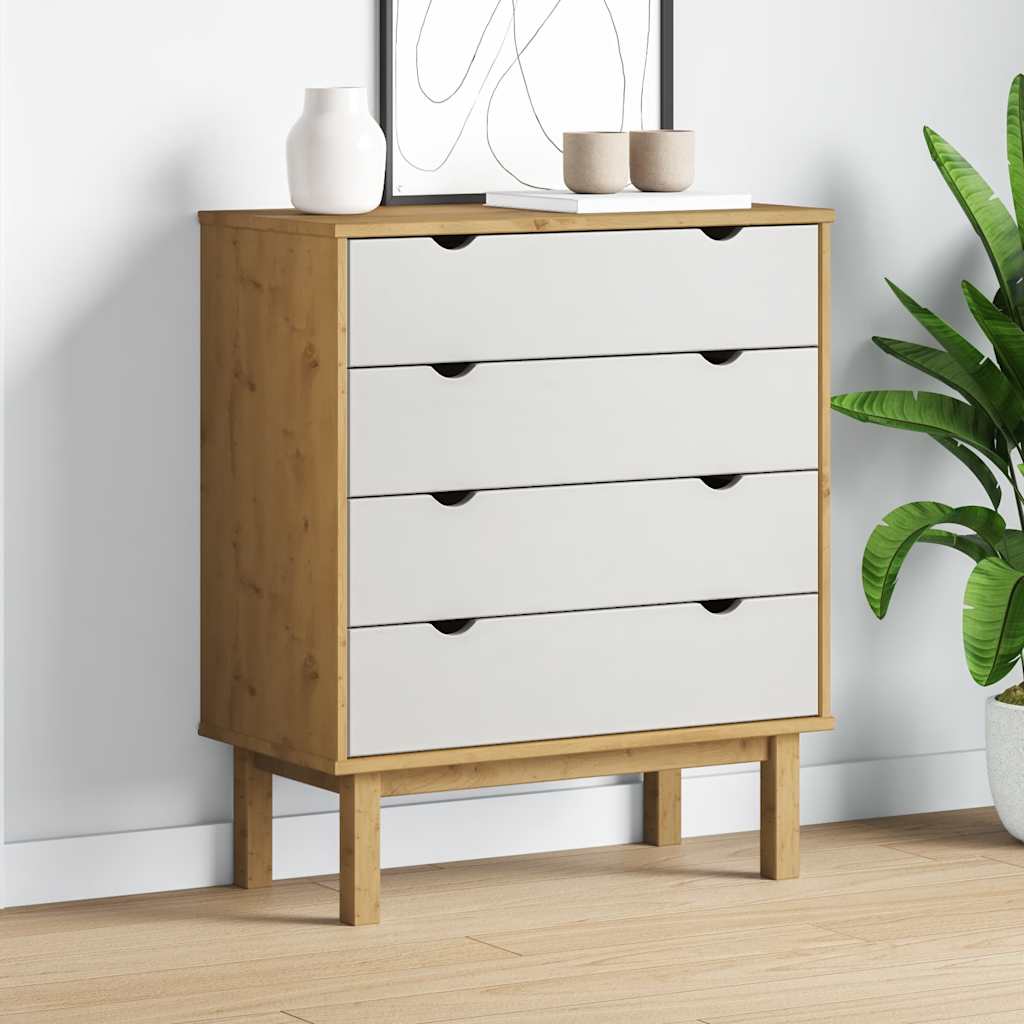 vidaXL Schubladenschrank OTTA 76,5x39,5x90 cm Massivholz