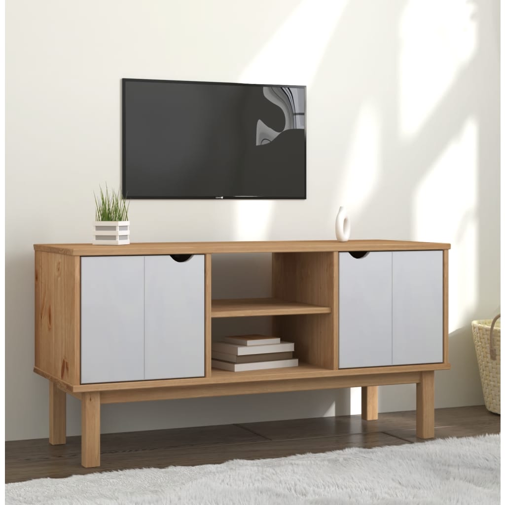 vidaXL TV-Schrank OTTA 113,5x43x57 cm Massivholz Kiefer
