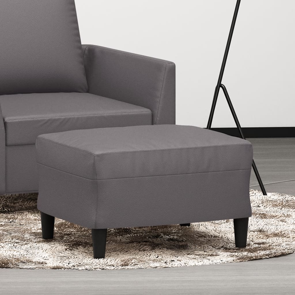 vidaXL Fußhocker Schwarz 60x50x41 cm Kunstleder